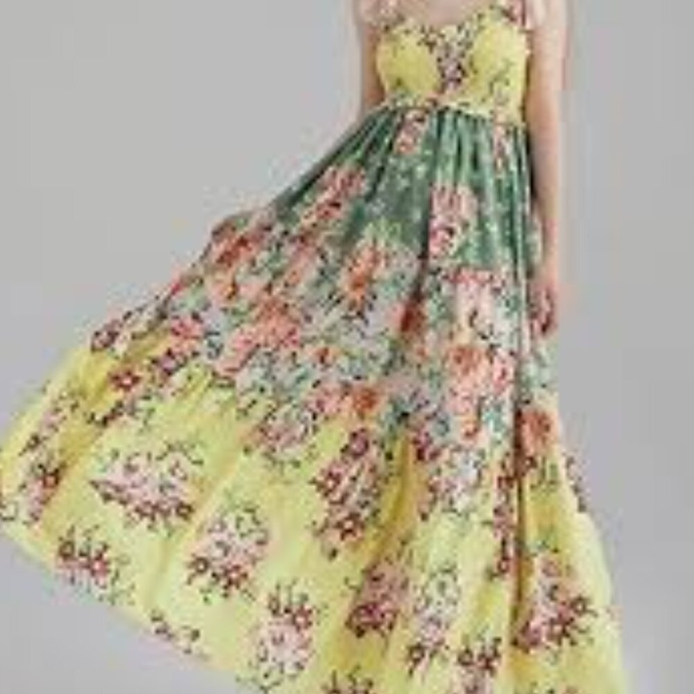 Tie shoulder floral maxi dress - Picture 3 of 4